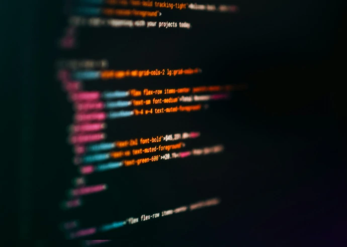 Computer screen displaying lines of code